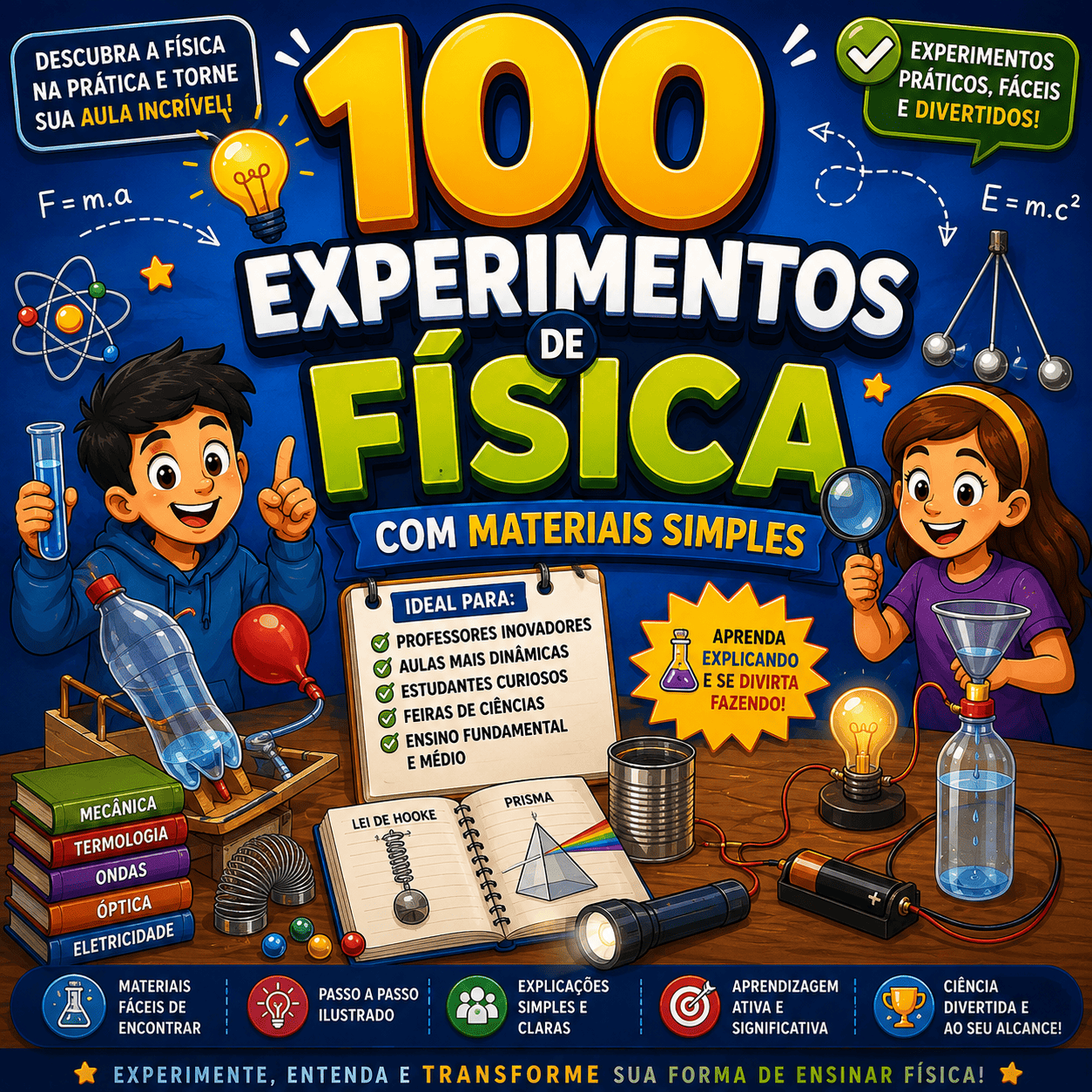 100 Experimentos de F\u00edsica com Materiais Simples